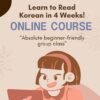 Google Meet Korean alphabet class for beginners